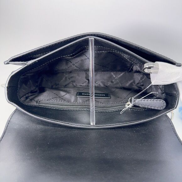 Michael Kors Carmen Carmen Md Convertible Shoulder Bag Black Crocodile Leather - Picture 7 of 12